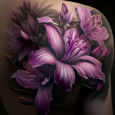 114 Purple Flower Tattoo Ideas