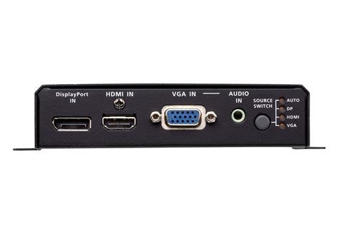 DisplayPort HDMI VGA Switch With HDBaseT Transmitter PoH PD