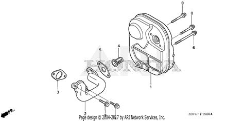 Honda Eu2000i A Generator Jpn Vin Gcanm 1000001 To Gcanm 1038753 Parts Diagram For Muffler