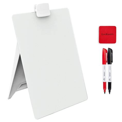 White Lifekrafts Dry Erase Glass Board Desktop Easel X Inches