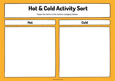 Hot And Cold Activity Sort Worksheets Kidpid