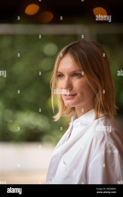 Paris France Th June Ana Girardot In The Stands During