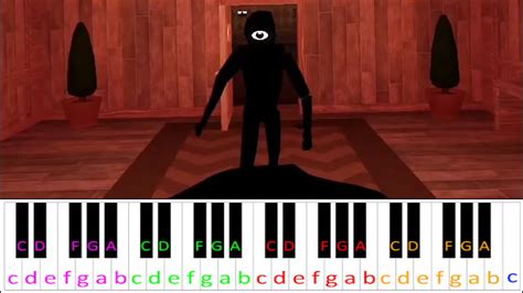 Here I Come Doors Roblox Hard Version Piano Letter Notes