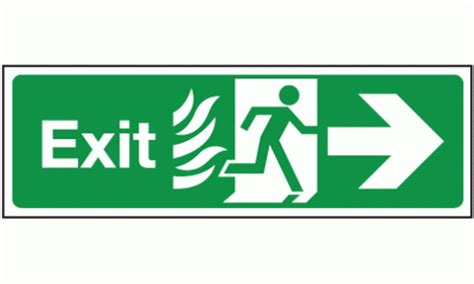 Fire Exit Right Sign