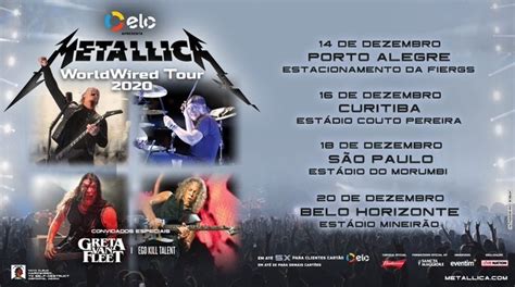 Metallica anuncia novas datas da turnê no Brasil Vai ser mesmo em