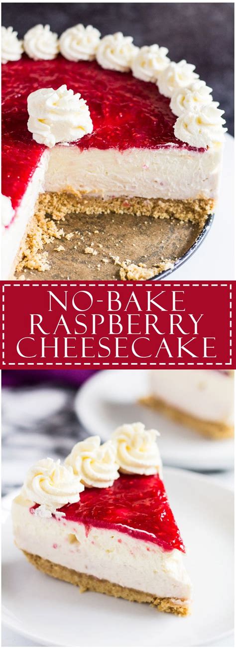 No Bake White Chocolate Raspberry Cheesecake