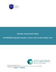 Identify Hazards Assess Safety Risks Sitxwhs Assessment