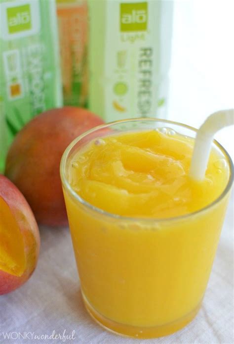 Mango Slushie Frozen Drink Alo Drink Giveaway Wonkywonderful