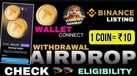 Tapswap Coin Airdrop Withdrawal Binance Listing Hamster Kombat