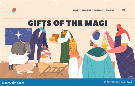 Ts Of Magi Biblical Scene Landing Page Three Wise Men Follow Star