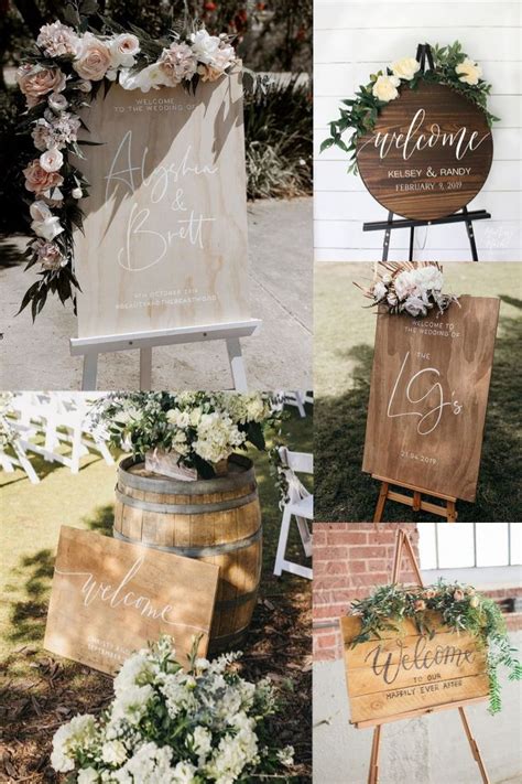 Top 20 Rustic And Wood Wedding Welcome Signs Roses Rings Wedding