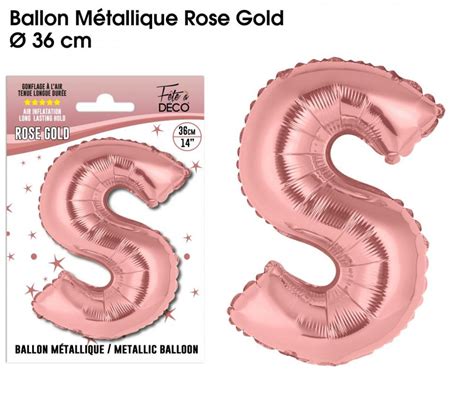 Ballon M Tallique Rose Gold Lettre S