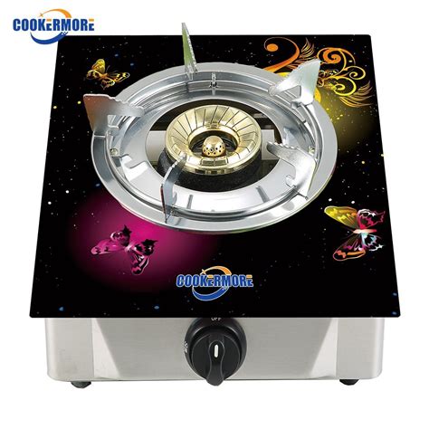 3d Flower Pattern One Burner Quality Brand Blue Flame Ceramic Cooktops Kitchen Gas Hob Cooker