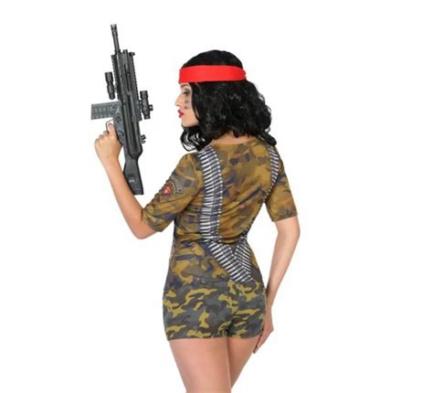 Camiseta Disfraz De Soldado Camuflaje Para Mujer