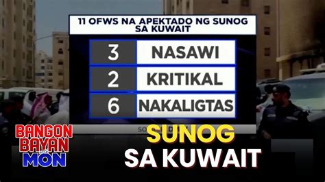 Tatlong Pinoy Patay Sa Nasunog Na Gusali Sa Kuwait