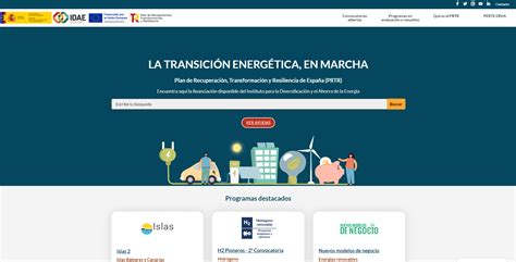 El Idae Lanza Un Nuevo Portal Web Con Sus Ayudas Energ Ticas