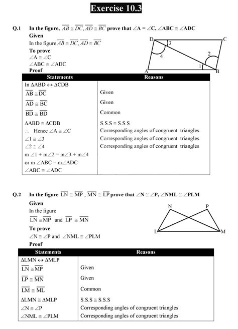 SOLUTION 9th Math Chapter 10 Congruent Triangles 10 3 Studypool