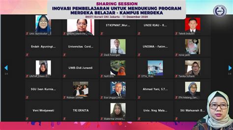 Sharing Session Inovasi Pembelajaran Untuk Mendukung Merdeka Belajar