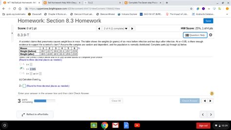 Solved W7 MyStatLab Homework MA C Get Homework Help With Chegg