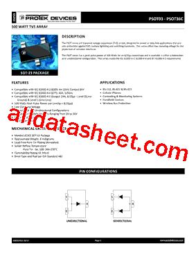 PSOT12C Datasheet PDF Protek Devices