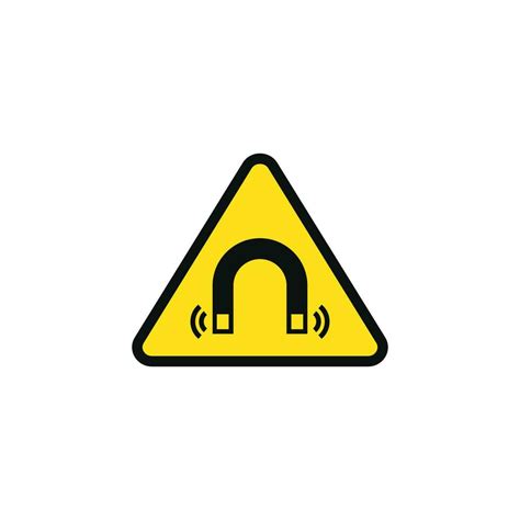 Strong magnetic field caution warning symbol design vector 25660854 ...