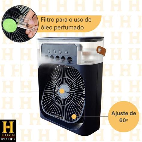 Mini Ar Condicionado Climatizador Umidificador Ventilador Agua E Gelo