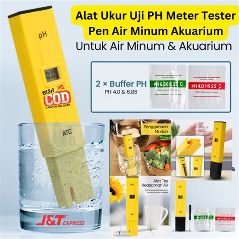 Jual Alat Ukur Uji Ph Meter Tester Pen Air Minum Akuarium Shopee