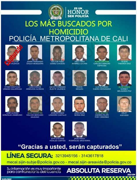 Este Es El Cartel De Los M S Buscados Por Homicidio Y Hurto En Cali