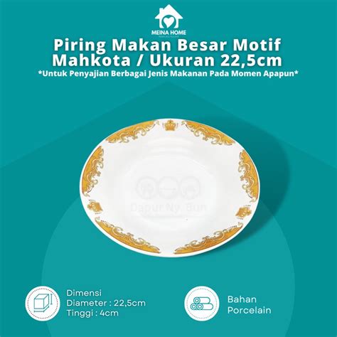 Jual PIRING MAKAN BESAR PIRING CANTIK PIRING BELING 22CM PIRING