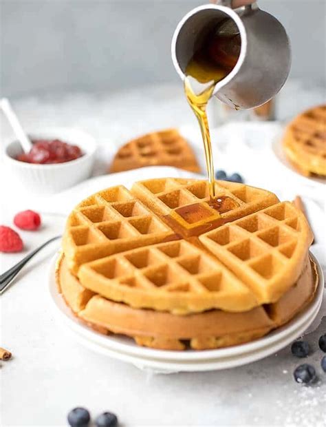 Crispy Belgian Waffles Recipe Warm And Crunchy Belgian Waffles With A