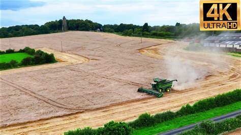 4k 2024 Monster John Deere Combine Harvester Wheat Machine Heavy