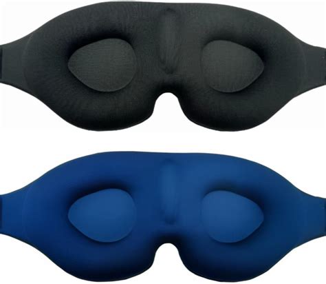 3d Sleep Mask 2 Pack Complete Blackout Contoured Cup