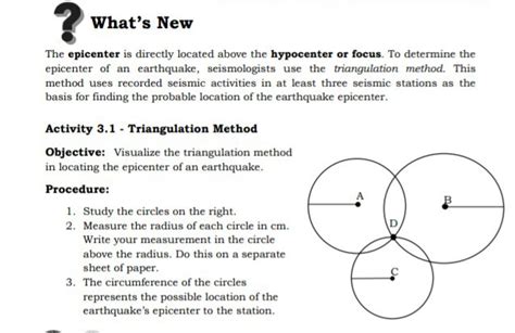 Solved Whats New The Epicenter Is Directly Located Above The