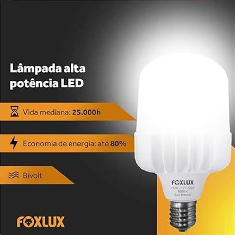 Lâmpada LED alta potência luz branca 6500K 40W bivolt base E 27