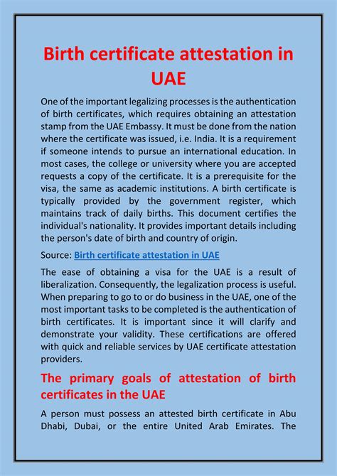 Birth Certificate Attestation In UAE By Power Index Issuu