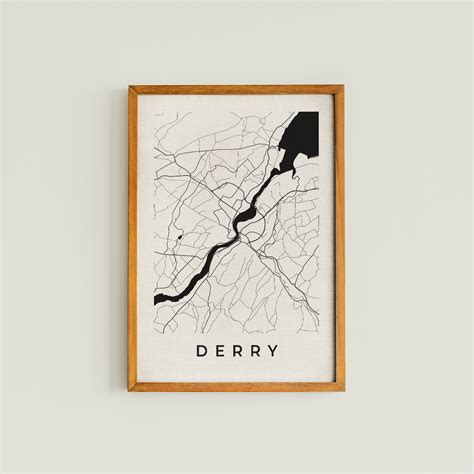 Colourful Derry City Map Print - Noop