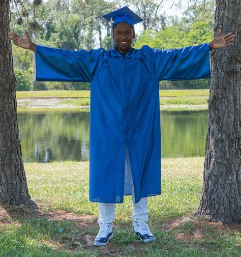 Graduation Cap And Gown Blue