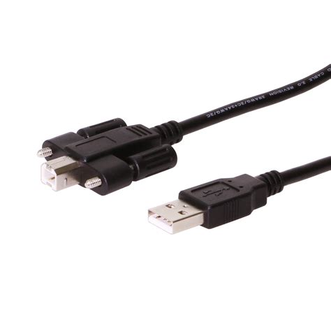 Screw Lock Usb 2 0 Hi Speed A Non Locking To B Locking Device Cable