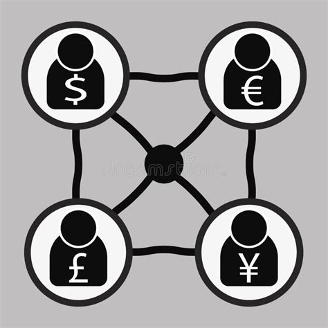 Currency Exchange Diagram Profile Connection Us Dollar Euro British