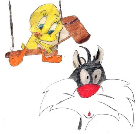 my favorite drawing of sylvester and tweety!