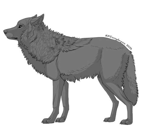 Free Shaded Wolf Lineart Psd By Kfcemployee On Deviantart In 2023