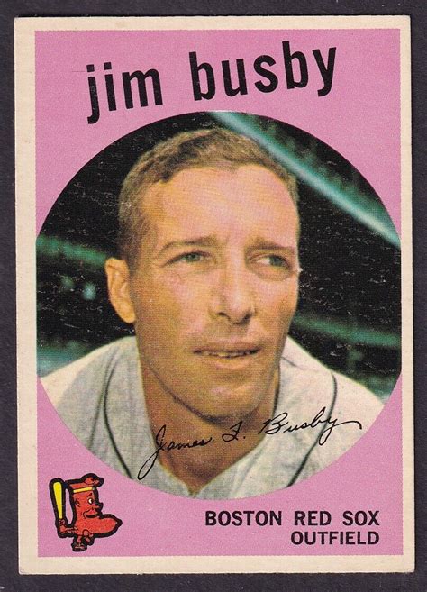 1959 TOPPS JIM BUSBY CARD NO 185 NEAR MINT CONDITION EBay