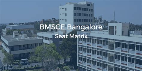 Bmsce Bangalore Seat Matrix College Pravesh