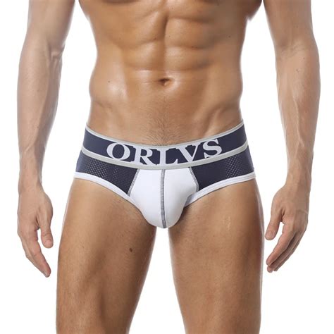 ORLVS Brand Designed Low Waist Sexy Men Underwear Briefs Gay Penis