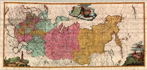 Карта Российской Империи, 1784 год. Огромная!