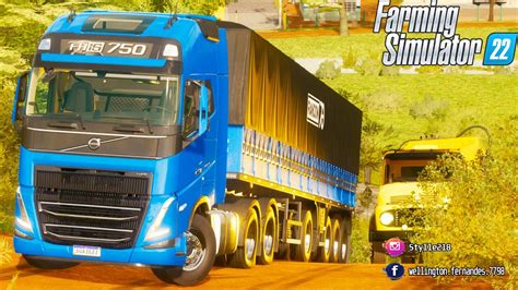 VOLVO FH750 PATINOU NO MORRO E FICOU PRESO NO PUXE Creative Farm