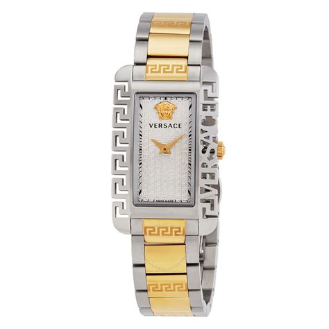 Versace Flair Gent Quartz Silver Dial Two Tone Unisex Watch VE7D00323