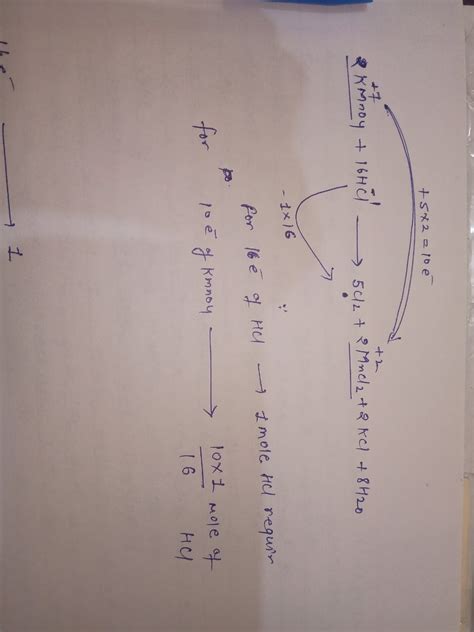 The N Factor Of Hcl In The Following Reaction Kmno 4 Hci Kci Mncl2