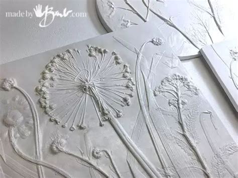 Botanical Relief Casting In Concrete Concrete Diy Projects Glass Art