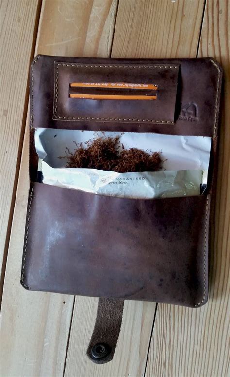 Leather Tobacco Pouch Leather Wallet Handcrafted Leather Pouch | Etsy